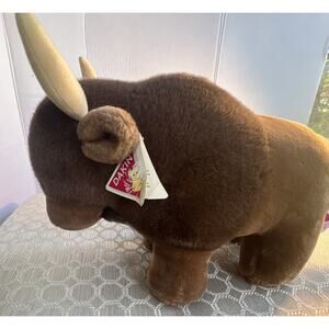 Vintage 1984 Dakin Bison Buffalo Bill 16" Standing Plush Soft Toy Stuffed Animal